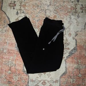 Figs Slim Fit Black Scrub Pants Small